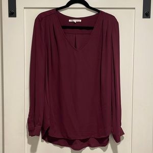 Violet & Claire Burgundy Long Sleeved Top